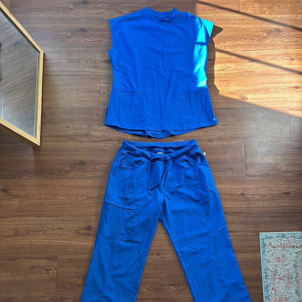 Women's Blue Scrub Set